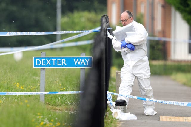 Dexter Way, Gloucester, after the bodies of a woman and a girl were found in a property (Aaron Chown/PA)