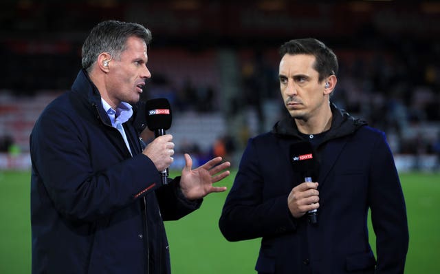 Jamie Carragher has not offered his resignation but admits his future as a broadcaster with Sky is not in his hands.