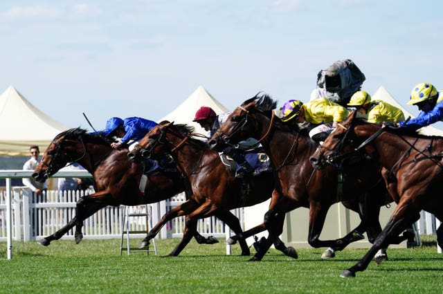 Coroebus clings on from Lusail, My Prospero, Maljoom and Mighty Ulysses in the St James's Palace Stakes. Baaeed next? 