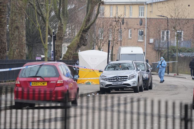 A forensic tent was in place on Bodney Road