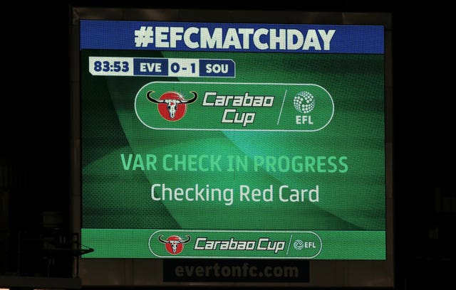 VAR has been trialled in this season's Carabao Cup