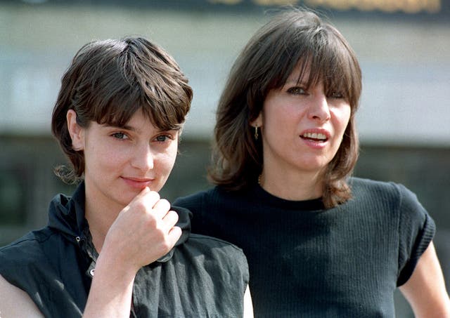 With Chrissie Hynde in central London for the UK launch of the Fourth United Nations Global Conference on Women in 1995