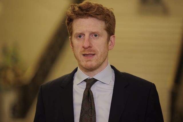 Matthew O’Toole speaks to journalists