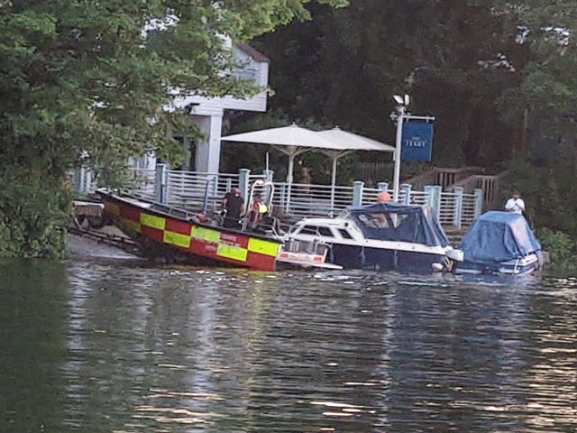 A search was launched after a man went missing in the water in Cookham on Tuesday (Levi Genes@Levi_Genes/PA)