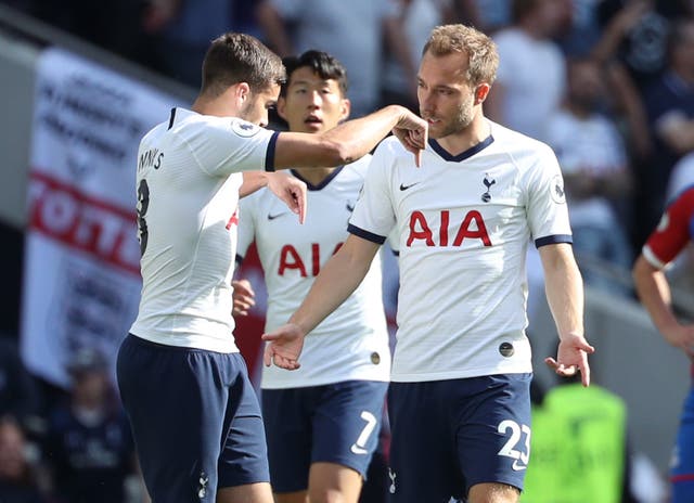Christian Eriksen (right) was expected to leave Spurs in the summer transfer window