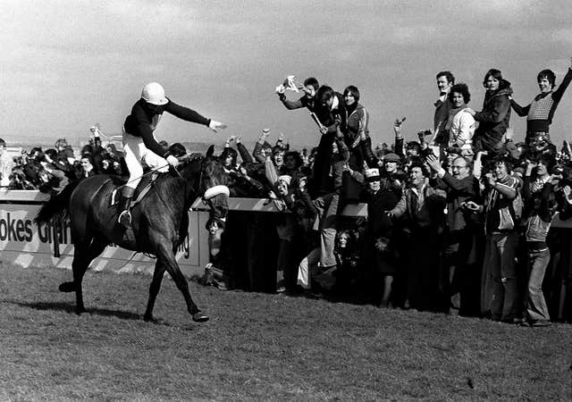 Red Rum brought the house down at Aintree when he won the National for the third time