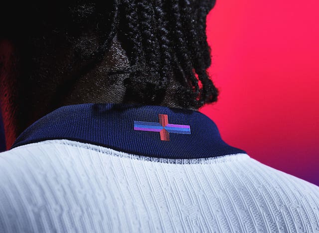 The altered St George's Cross on the new England shirt