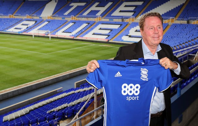 Harry Redknapp's last managerial role was with Birmingham in 2017 (Chris Radburn/PA)