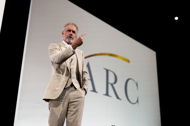 Political commentator Jordan Peterson, a founder of the Alliance for Responsible Citizenship, speaking at its 2025 conference in east London on Monday