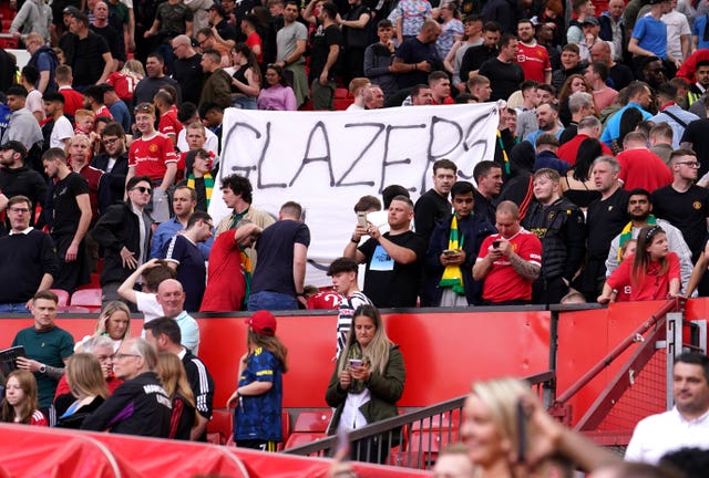 Manchester United fans protested against owners the Glazer family
