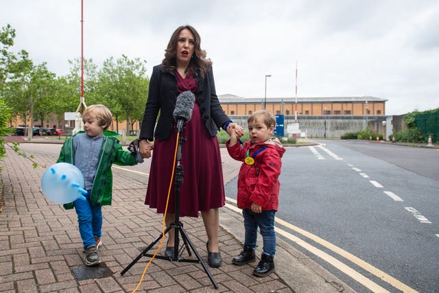 Stella Moris and her two children