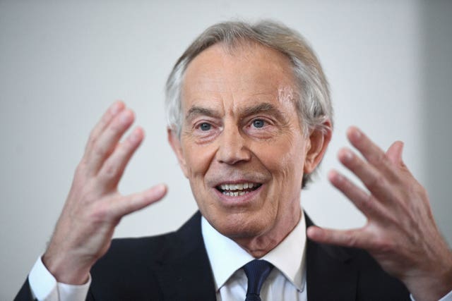 Former PM Tony Blair (Victoria Jones/PA)