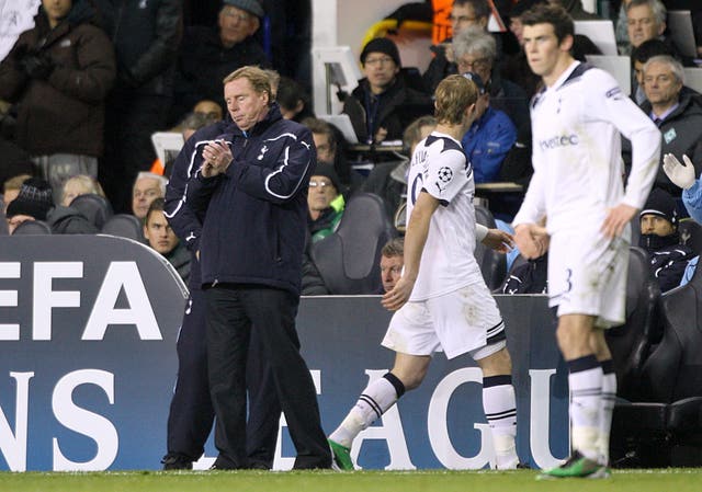 Harry Redknapp, left, managed Gareth Bale, right, in the forward's first spell at Tottenham (Nick Potts/PA)