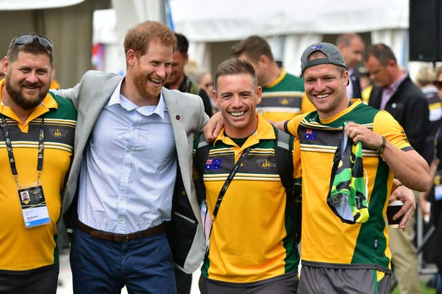 The Duke of Sussex met Invictus athletes on Sunday