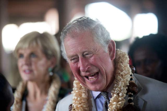 Charles was joined by Australian Minster for Foreign Affairs Julie Bishop (Steve Parsons/PA)