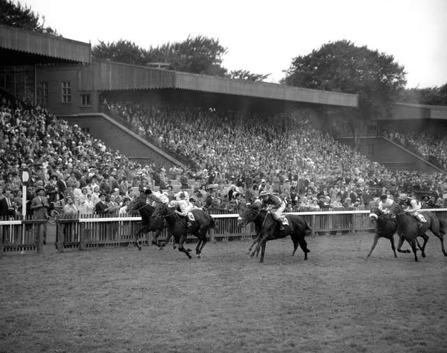Goldhill (right) seen here finishing third in the July 