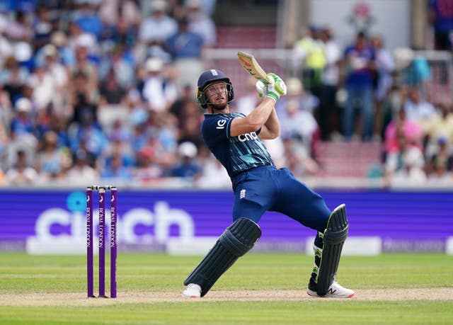 Jos Buttler had top-scored for England with 60 off 80 balls (Mike Egerton/PA)