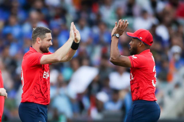 The selectors had good news for Chris Jordan (right) but bad news for Chris Woakes (left).