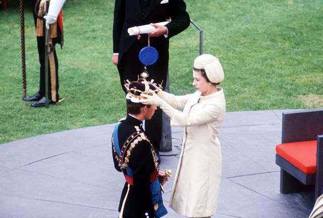 The investiture of the Prince of Wales at Caernarfon Castle in 1969