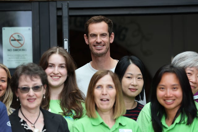 Sir Andy Murray with Dunblane Centre staff