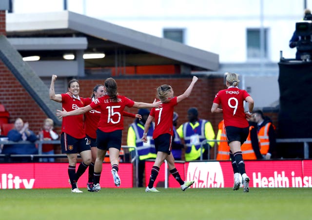 Manchester United v Brighton and Hove Albion – Vitality Women’s FA Cup – Semi Final – Leigh Sports Village