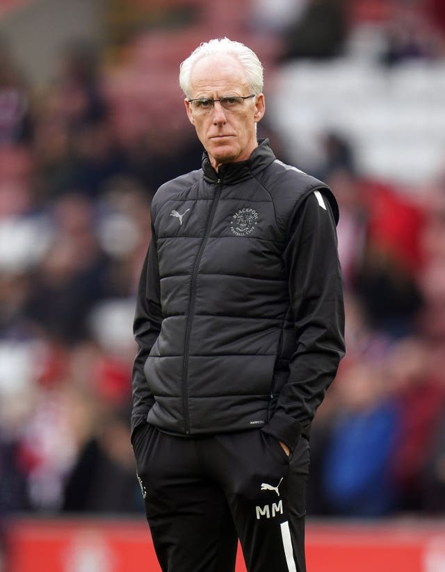 Poor results saw Mick McCarthy depart from Blackpool on Saturday (Adam Davy/PA)