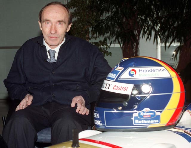 Formula One team boss Frank Williams at a sponsor launch