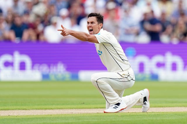 Trent Boult, pictured, and Tim Southee shared all 10 England wickets at Eden Park in early 2018 (Mike Egerton/PA)