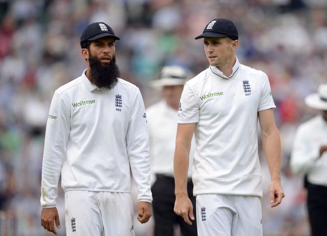 Moeen Ali (left) has tested positive for Covid-19 and Chris Woakes (right) is also isolating.