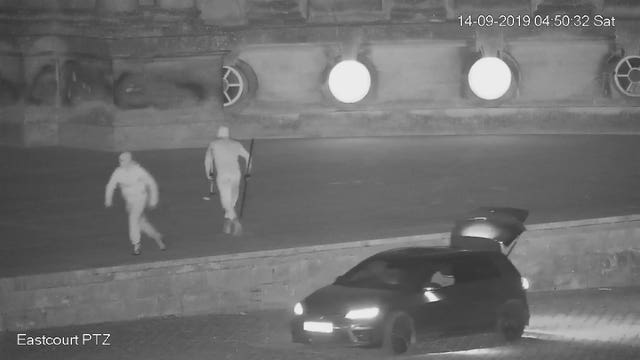 CCTV on the night of the theft