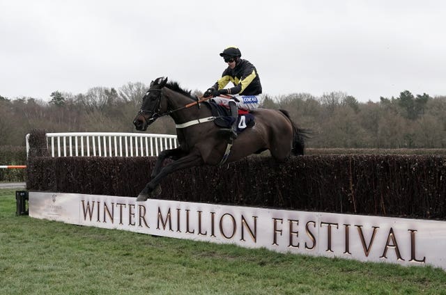 JPR One taking the Lightning Novices’ Chase at Lingfield last season 