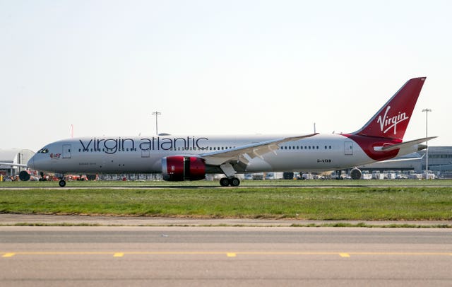 A Virgin Atlantic plane