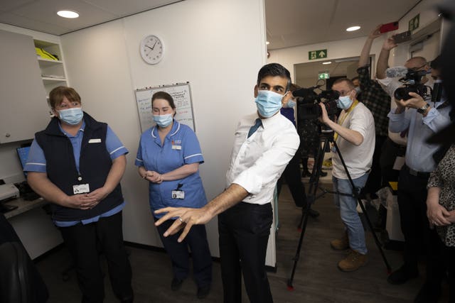 Prime Minister Rishi Sunak during a visit to Oldham Community Diagnostic Centre in Greater Manchester