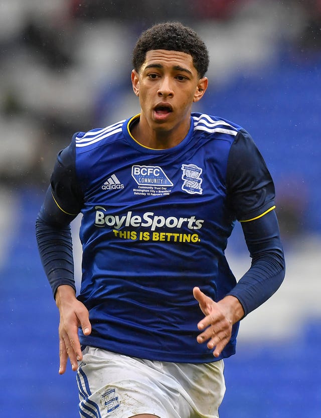 Jude Bellingham during a match for Birmingham City
