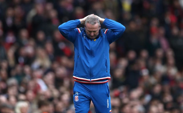 Stoke boss Paul Lambert was left disappointed following Arsenal's late rally.