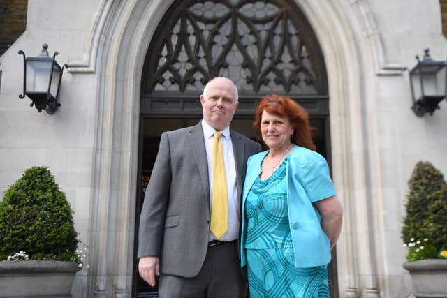 Barry and Margaret Mizen have worked to prevent youth violence since losing their son (Victoria Jones/PA)