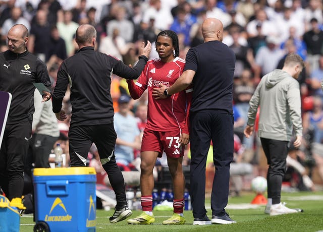 Rio Ngumoha after being substituted