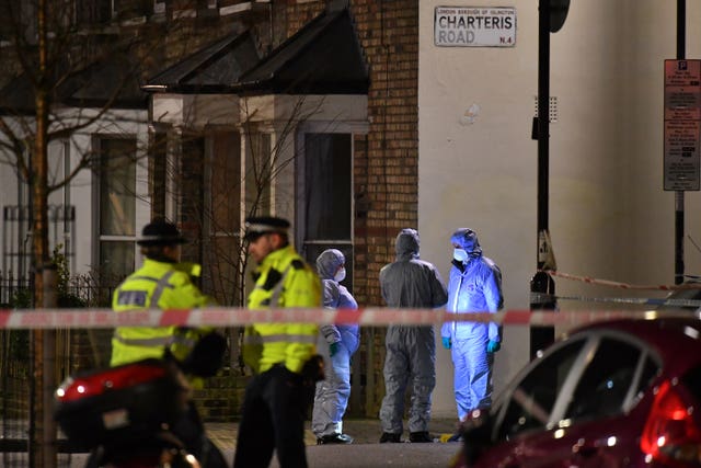 Murder investigation in north london