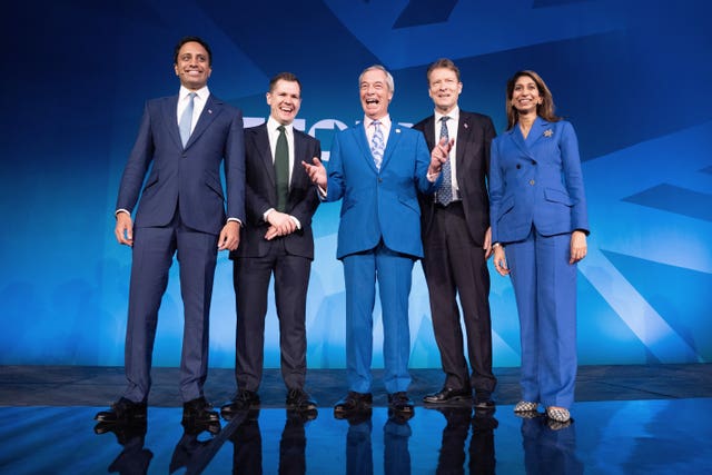 Nigel Farage with his top team