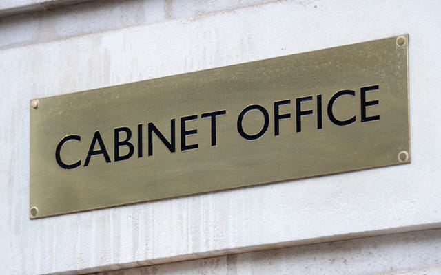A view of signage for the Cabinet Office in Westminster, London (Kirsty O'Connor/PA)