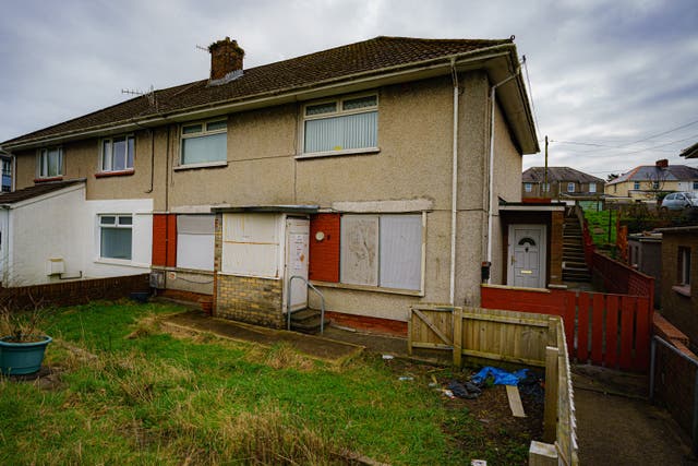 A view of the ground floor maisonette where five-year-old Logan Mwangi lived (Ben Birchall/PA)