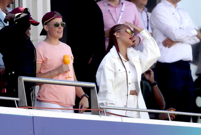Rihanna watches Sri Lanka v West Indies – ICC Cricket World Cup – Group Stage – The Riverside Durham