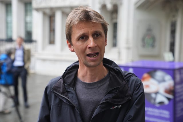 Guy Shrubsole, co-founder of campaign group Right to Roam, outside the Supreme Court on Wednesday (Lucy North/PA)