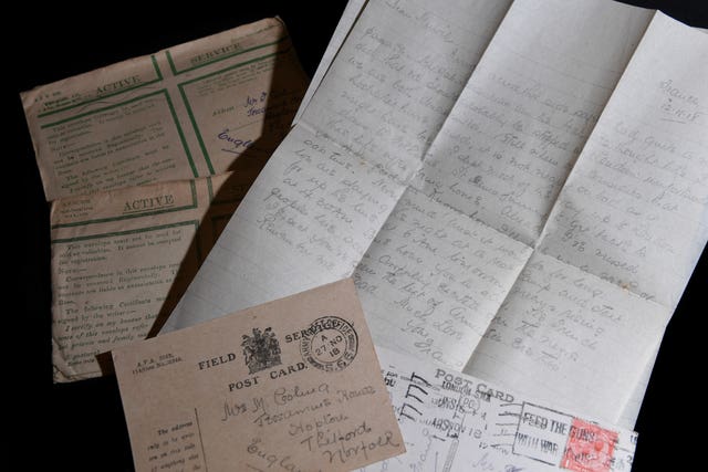 First World War letters to be auctioned