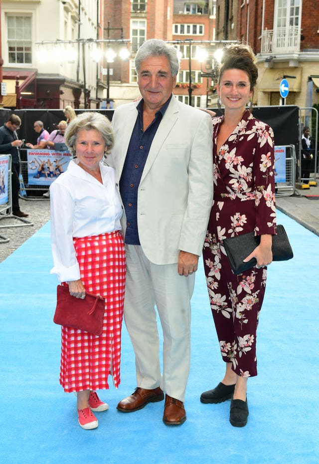 Dame Imelda Staunton, Jim Carter and Bessie Carter