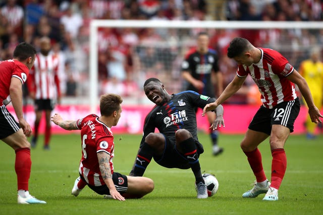 Christian Benteke in action for Crystal Palace