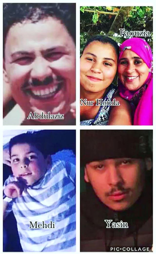 The El-Wahabi family, father Abdulaziz, mother Faouzia and children Yasin, Nur Huda and Mehdi