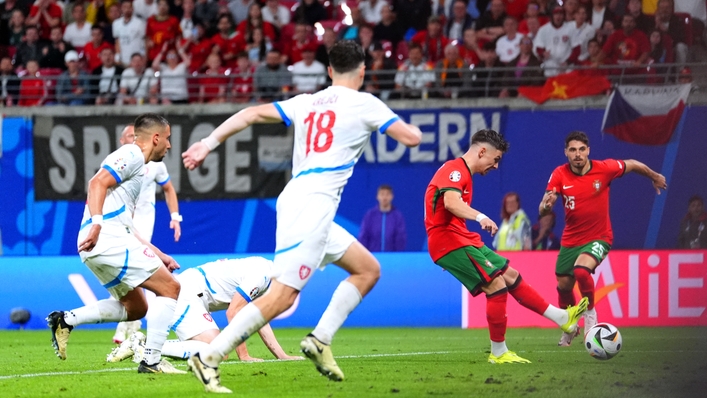 Francisco Conceicao hit the winner on his competitive debut for Portugal (Adam Davy/PA)