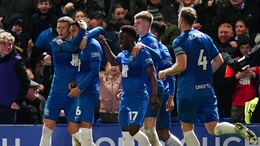 Birmingham City’s Andre Dozzell (second left) celebrates with team-mates after scoring the opening goal of the game during the Sky Bet Championship match at St. Andrew’s @ Knighthead Park, Birmingham. Picture date: Tuesday February 13, 2024.
