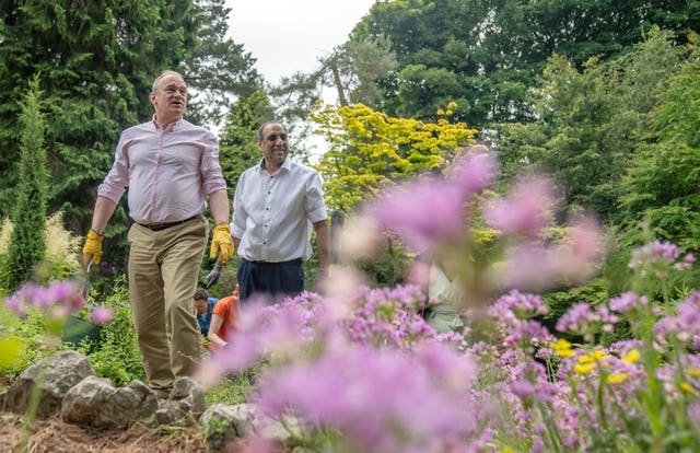 Liberal Democrats leader Sir Ed Davey during a visit to Whinfell Quarry Gardens, Sheffield